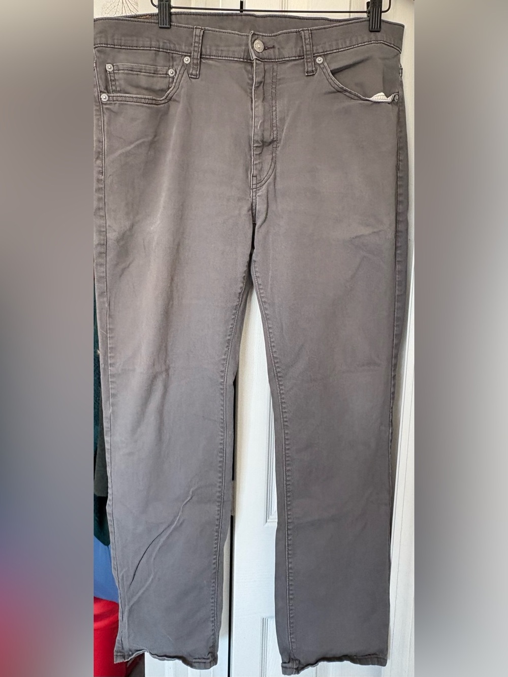 Levi's Men's 511 Slim Fit WaterLess Stretch Pants Gray 36x32